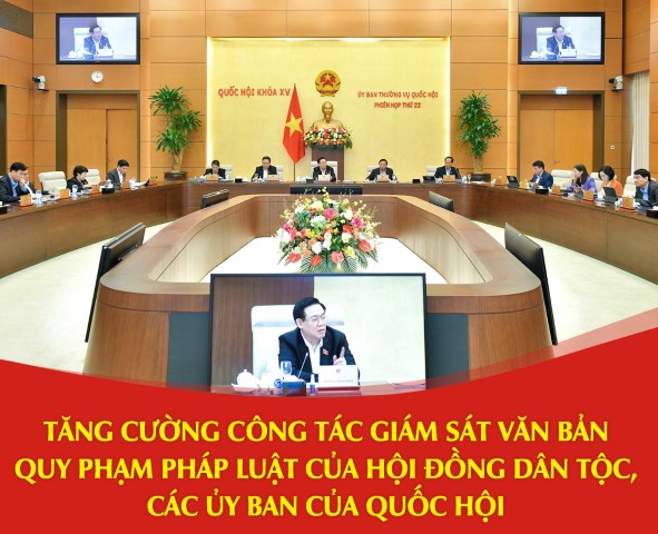 TĂNG CƯỜNG CÔNG TÁC GIÁM SÁT VĂN BẢN QUY PHẠM PHÁP LUẬT CỦA HỘI ĐỒNG DÂN TỘC, CÁC ỦY BAN CỦA QUỐC HỘI